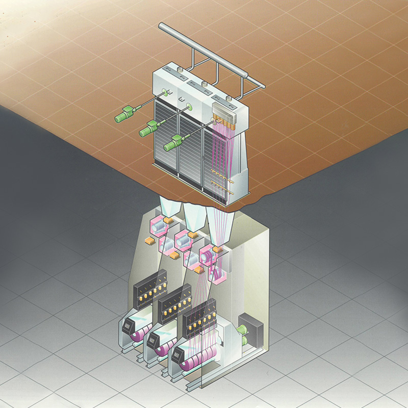 Línea de producción de hilatura FDY con PET, PA, PP u otra materia prima